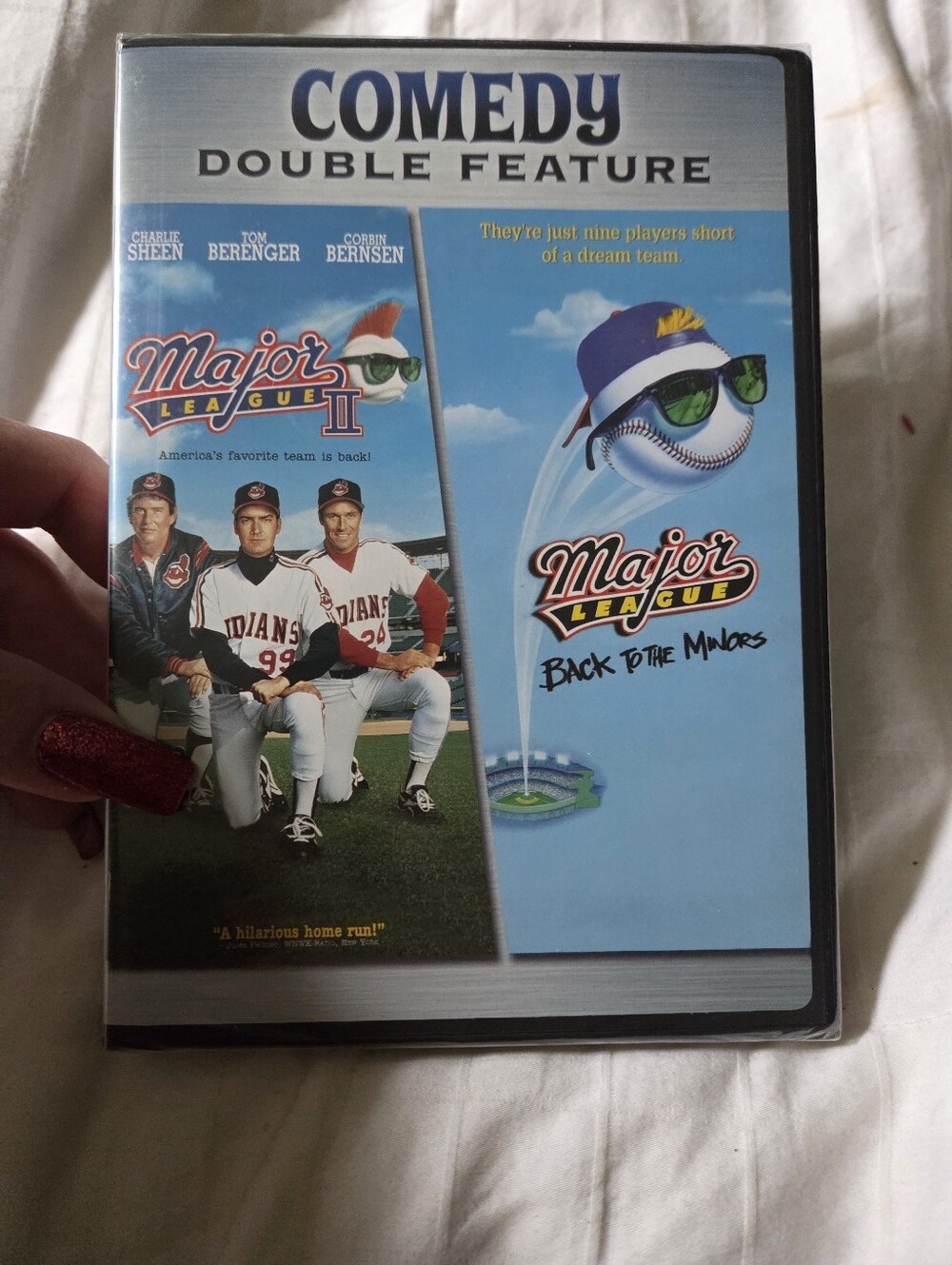 Comedy Double Feature: Major League I & II - Blue DVD Case, New